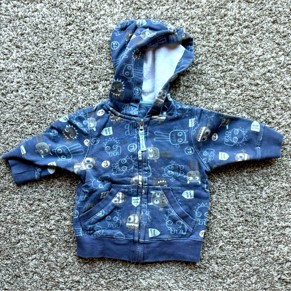 Pumpkin Patch hooded jacket Sz 6-12 months EUC